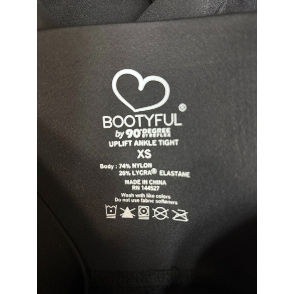 Black 90 Degree Bootyful Uplift Ankle Tight Butt Shaping Leggins Sz XS - Picture 5 of 8